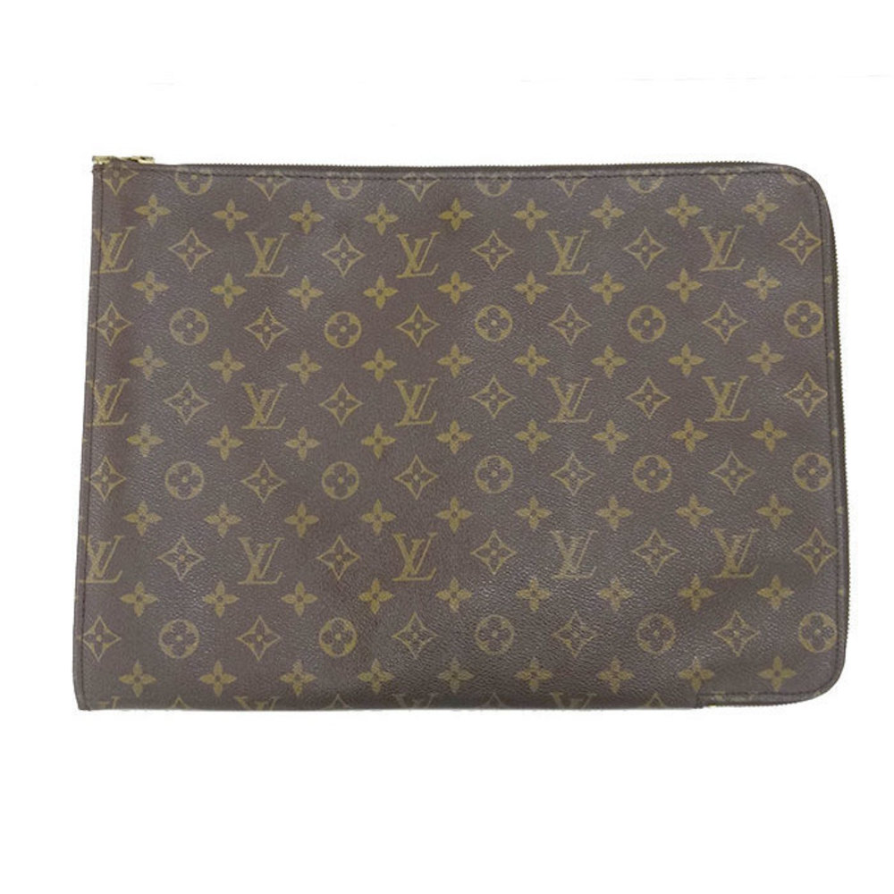Louis Vuitton Posh Document Document Case Leather Brown